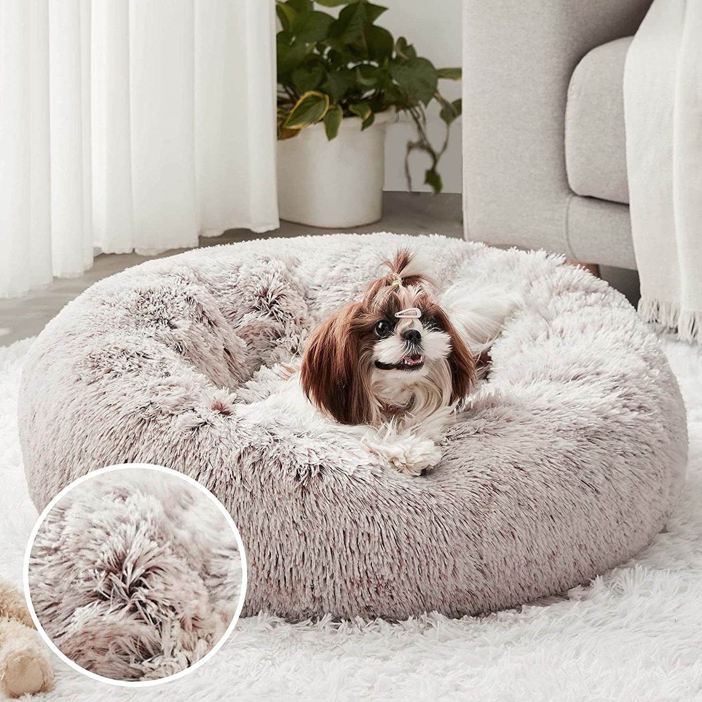 Western Home Faux Fur Dog & Cat Bed - Furry Family Faves