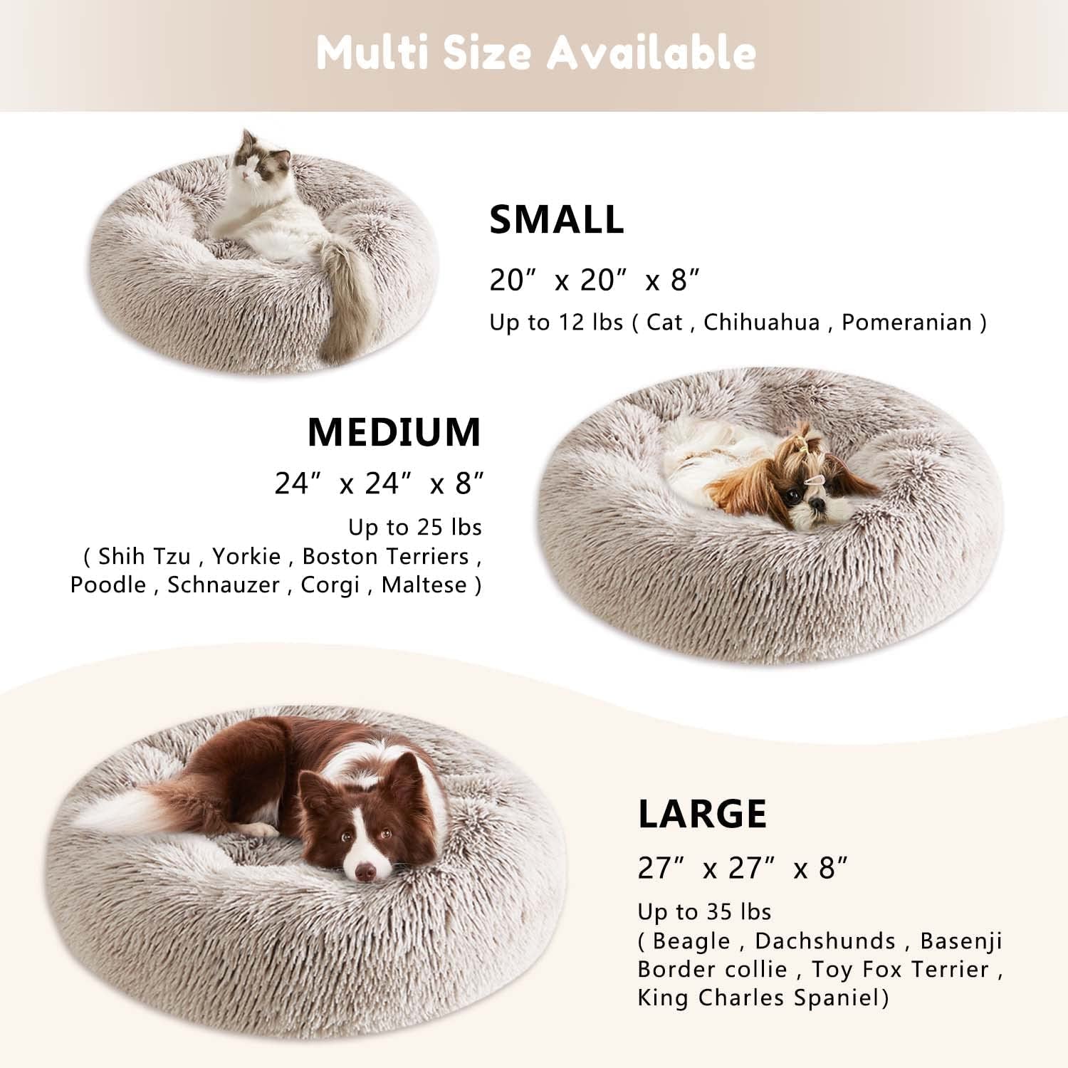 Western Home Faux Fur Dog & Cat Bed - Furry Family Faves